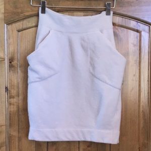 D.Exterior thick wool/angora warm skirt w/pockets